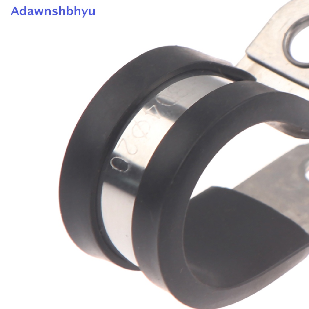 Adhyu 2pcs 304jepit P Klip Lapis Karet Stainless Steel Klem Pipa Selang Moung Kabel  Id