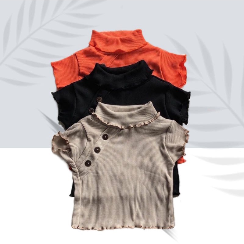 Baju ATASAN Anak Perempuan MIKAYLA Ruffle Knit Tee 1-5 Tahun