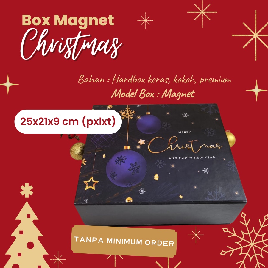 

Hard box Natal Kotak Box Magnet Hampers Kue Kering Merry Christmas by Soogan