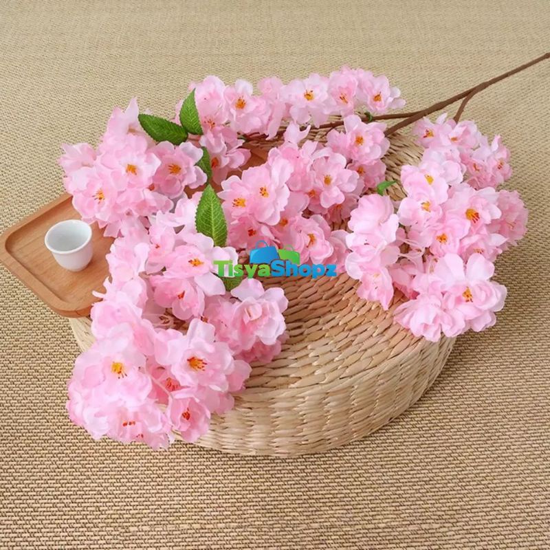 Sakura Cherry Blossom 1 meter + Daun