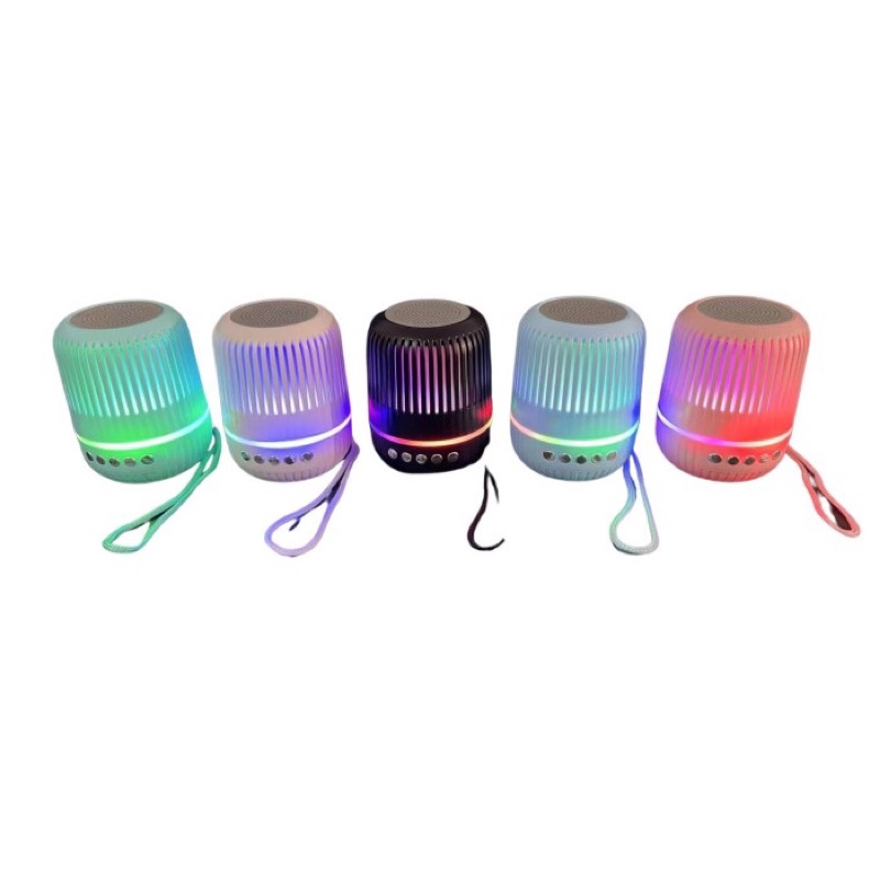 Speaker Bluetooth bass BMO-07 MBOT 07 spiker blutut mini Lampu LED