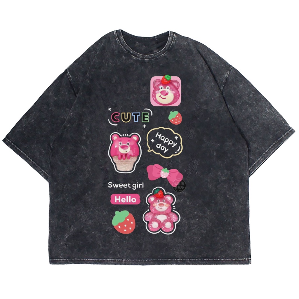 Patternmerch "care bears sweet" Oversize T-shirt | washed tee | kaos vintage