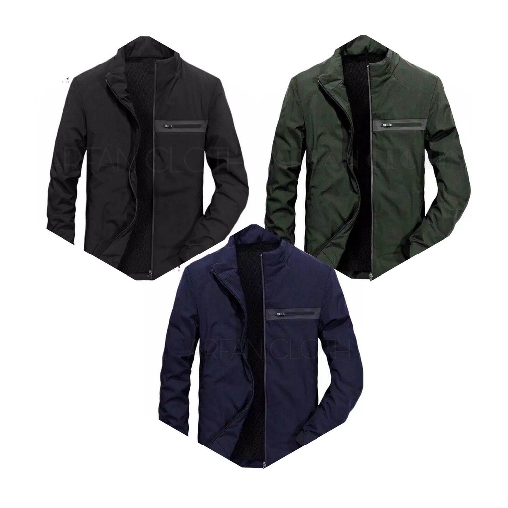 JAKET PRIA PARASUT TASLAN CASUAL MOTOR PRIA SGM AMR SIMPLE 100% ORIGINAL WATERPROOF