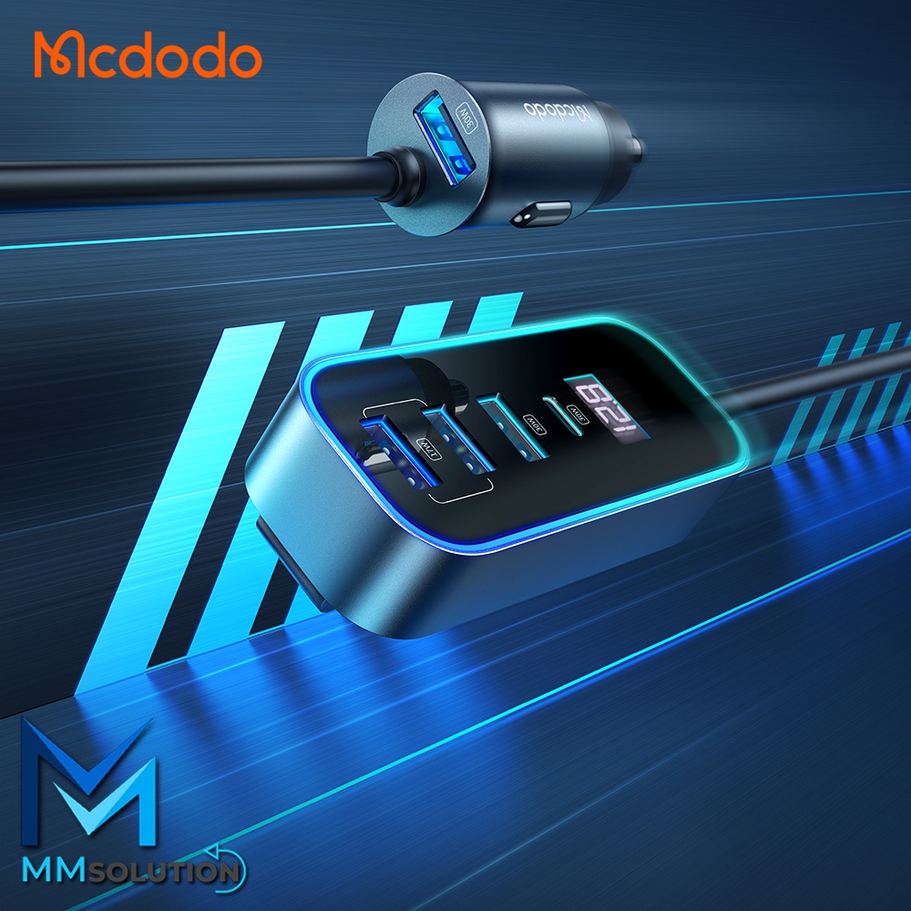 MCDODO CC-1900 Car Charger Digital Display 5 Ports 107W iPhone Samsung