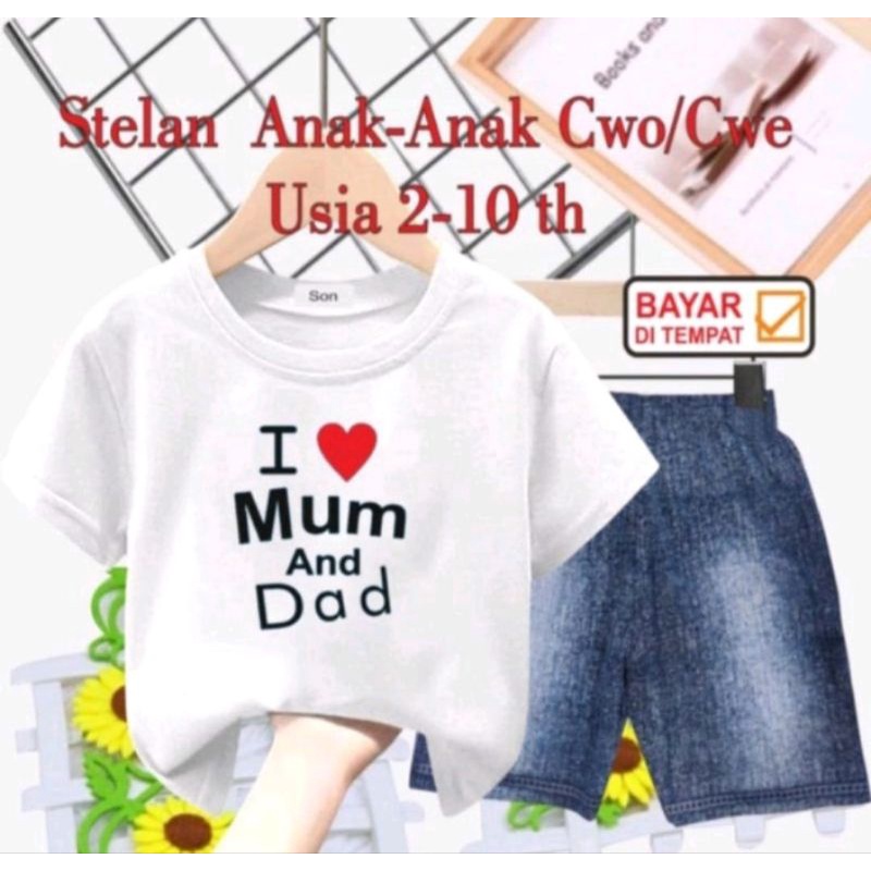STELAN ANAK UNISEX/CELANA JEANS/USIA 2 THN-10 THN(LOVE MUM N DAD)