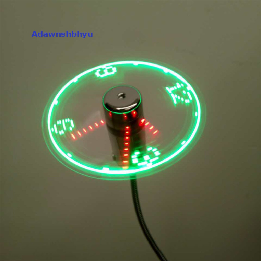 Adhyu Usb Mini Flexible Time LED Clock Fan Kipas Jam Usb Gadget ID