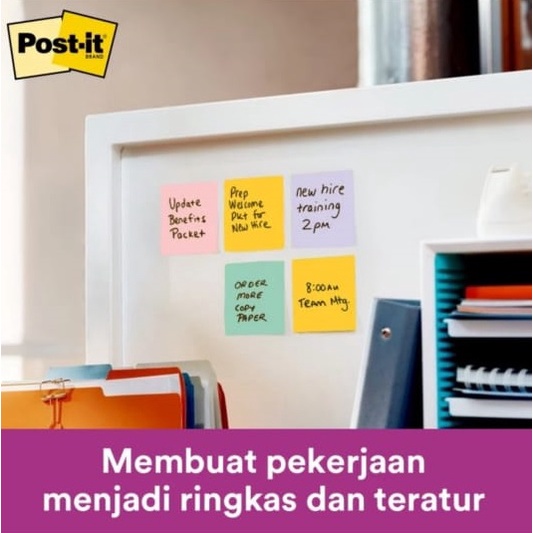 

Ay00! Post It-3M Sticky Note 654 Warna 3x3inch / 76x76mm (3 Pad Warna x 45 Lbr)