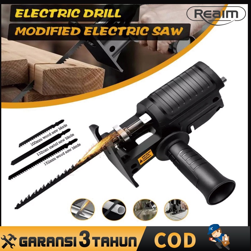 Reaim adapter reciprocating Jigsaw / konektor electric drill jigsaw / gergaji bor jig saw recipro / saw drill