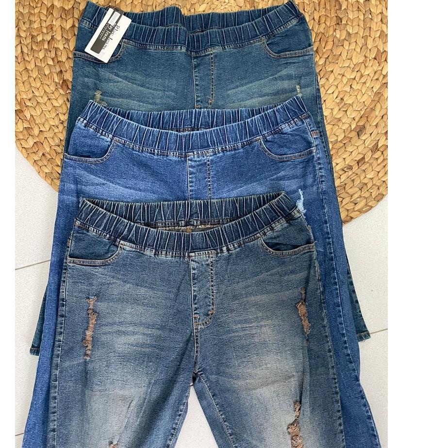 Sale Terbatas Celana Wanita 7/8 Jeans Sobek Jumbo Celana Wanita 7/8 Whisker Ripped Jumbo