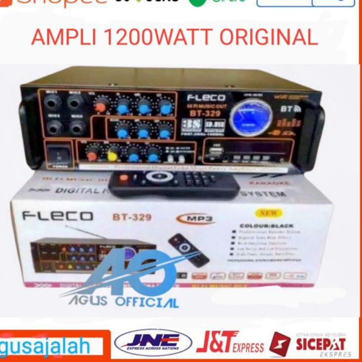 Terbaik FLECO POWER AMPLIFIER DIGITAL AUDIO FLECO BT-329 MP3USBSD CARDBTHIFIFM  AMPLIFIER KARAOKE DI