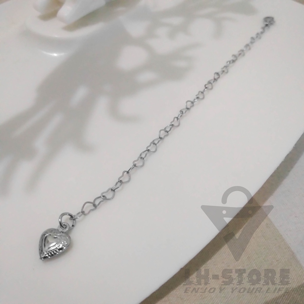 Gelang Tangan Love Wanita Rhodium 18 Karat Terbaru