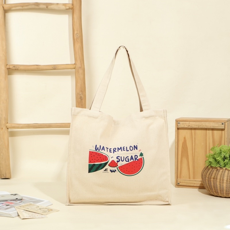 Prassa.ku | Watermelon Sugar - Tas Tote | Totebag Kanvas Sablon