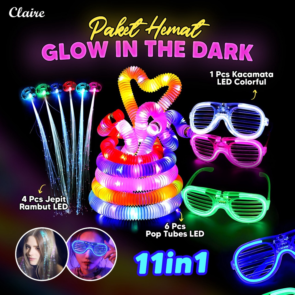 Paket hemat Glow in The Dark/11 in 1