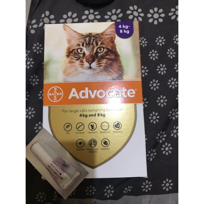 ADVOCATE CAT 1 TUBE - OBAT KUTU - CACING KUCING 4 - 8KG