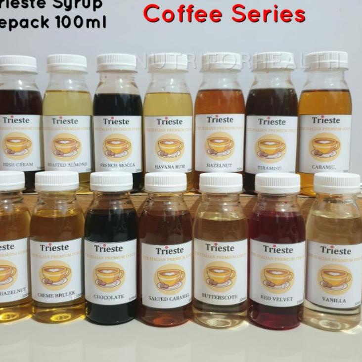 

✮Terkini➢ T8BWQ (100ml) Trieste Syrup HALAL Caramel Creme Brulee Hazelnut Almond Irish Vanilla Chocolate Mocca 47 ✮Best