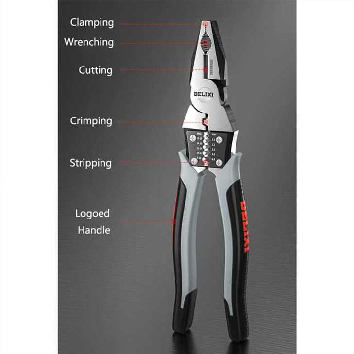 DELIXI Tang Pemotong Kawat CRV Multifungsi Wire Cutter 7 inch - 2104 ( Mughnii )