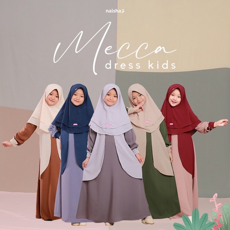Mecca Dress Anak by Naishaofficial / Mecca Family Set / Gamis Anak / Dress Anak / Dress Kids / Sarim