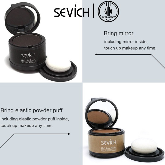 BEDAK PENUTUP BAYANGAN GARIS RAMBUT SEVICH ORIGINAL BLACK AND BROWN
