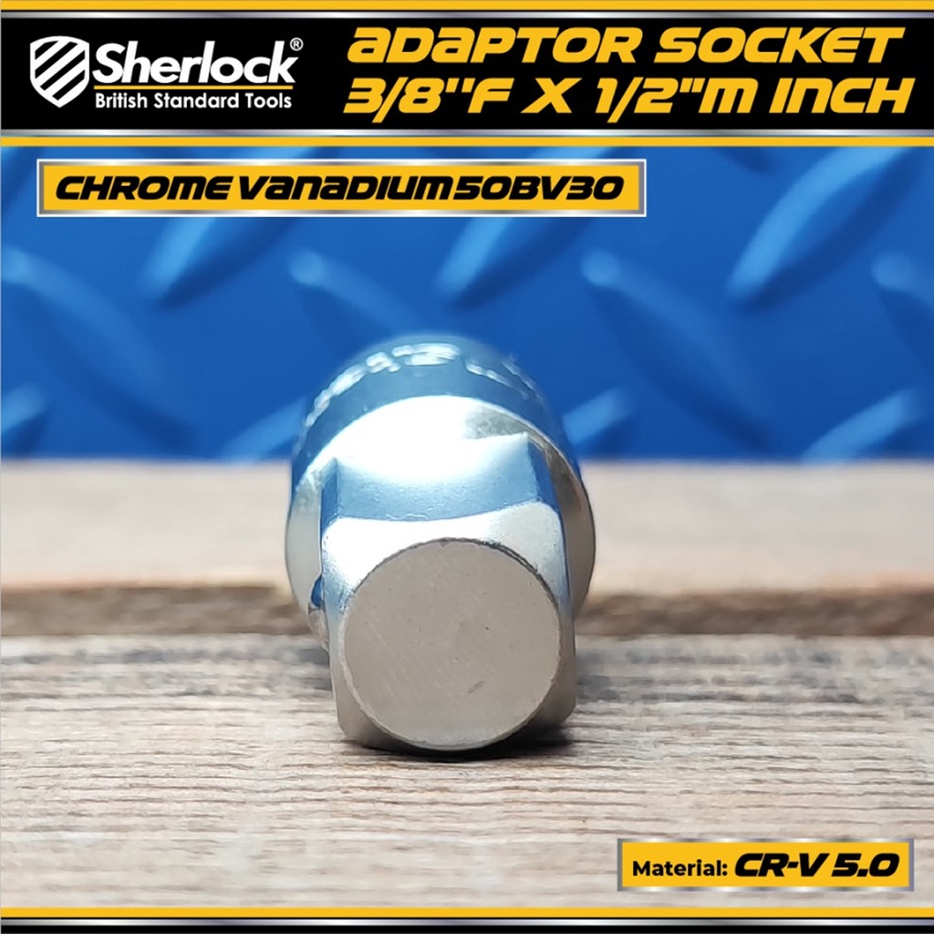 Adaptor Socket 3/8&quot; F x 1/2&quot; M inch Sherlock Sambungan Konversi Socket