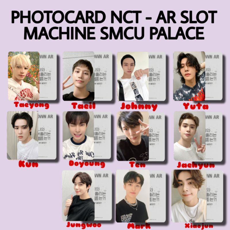 UNOFFICIAL PHOTOCARD NCT - AR SLOT MACHINE EVENT SMCU PALACE MURAH KPOP