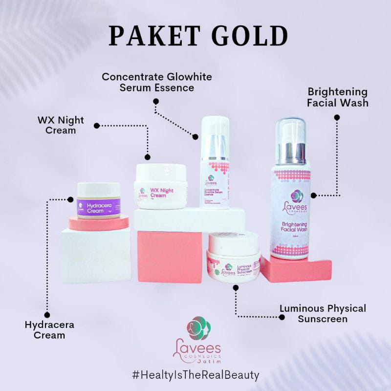 [PAKET FLEK & MELASMA GLOWHITE BRIGHTENING] GOLD By Lavees Cosmedics Mengatasi Melasma dan Flek Hita