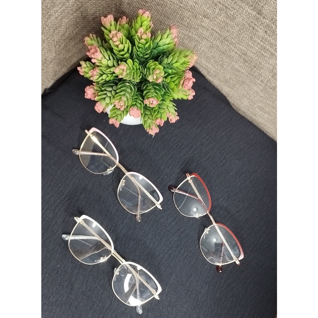 Kacamata Cat Eye Perempuan Photocromic Normal Design Mewah Premium