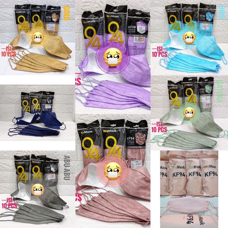 MASKER KF94 KF 4ply HITAM PUTIH WARNA COLOR KF 94 MASKER DUCKBILL