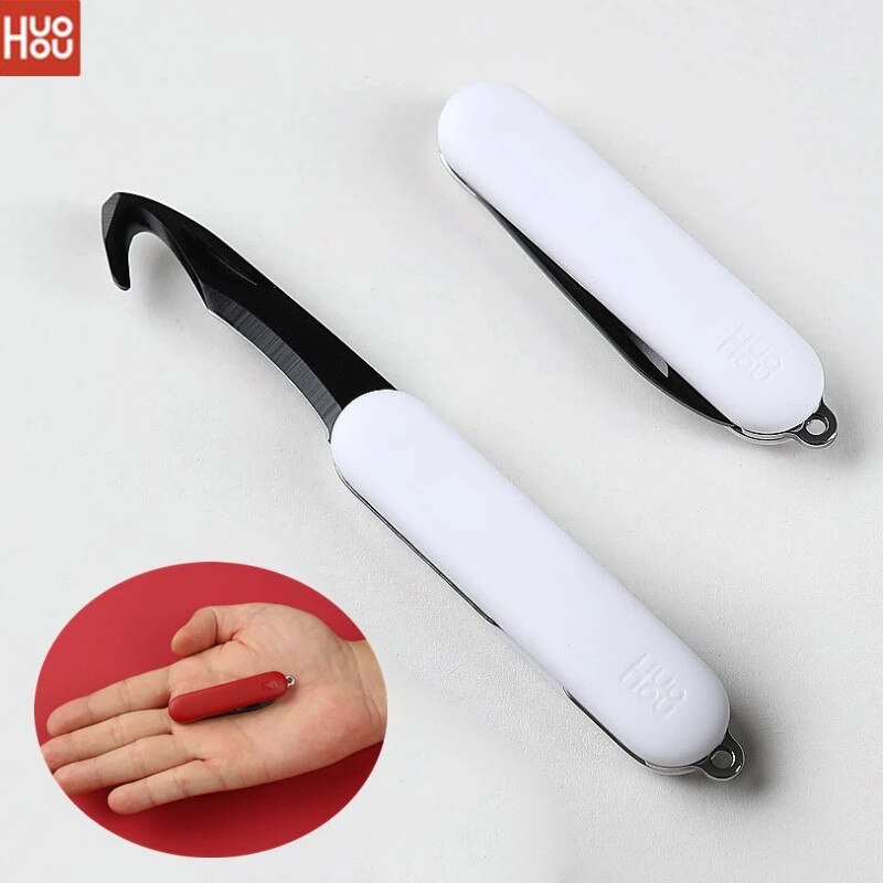 Huohou Mini Pisau Pembuka Paket Cartoon Pisau Mini Multifungsi Opener Mini Cutter Fold Knife