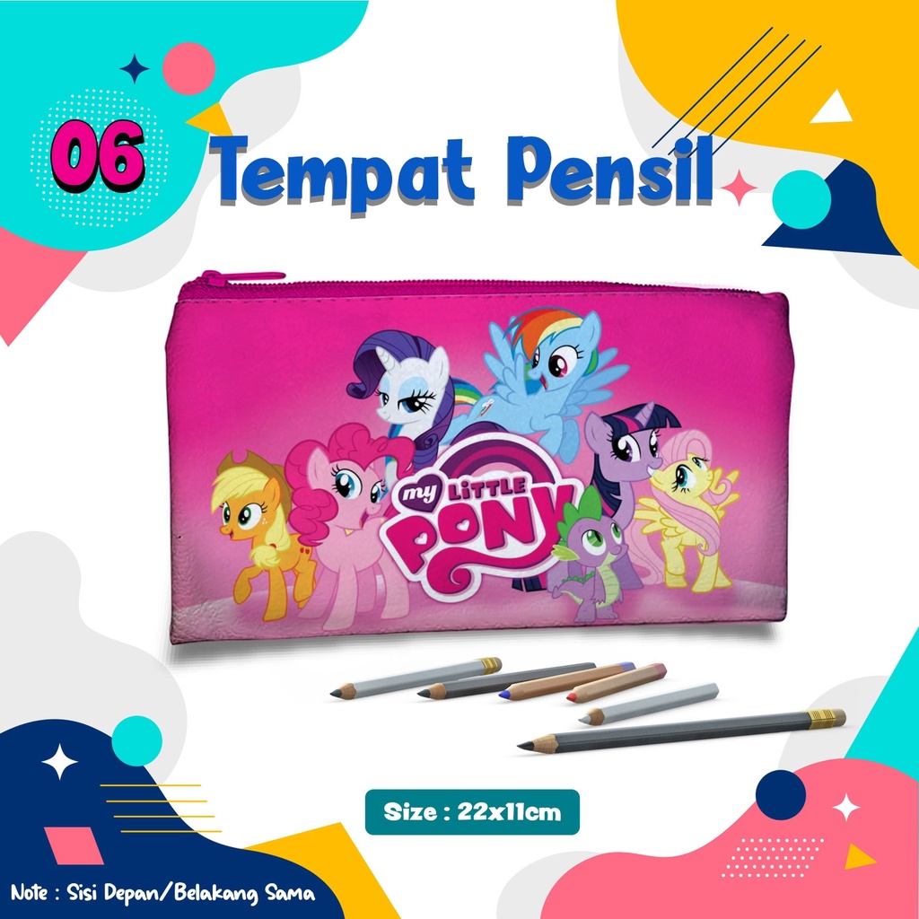 

Tempat Pensil MY LITTLE PONY Kode.06 Pencil Case Dompet Pouch Kostak Kotak Custom nama dan foto