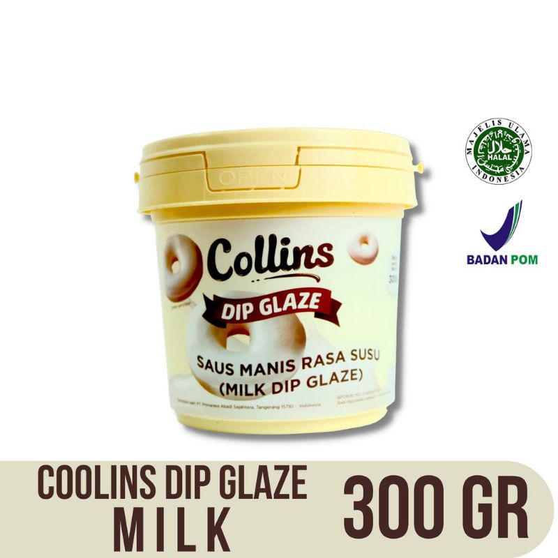 Collins Glaze 300gram Coklat Strawberry Tiramisu Green Tea Milk Taro