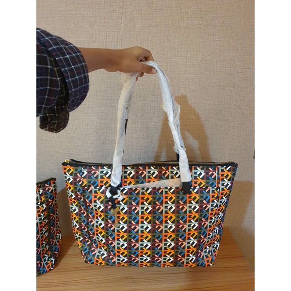 FOSSIL rachel tote bag retro print black multi