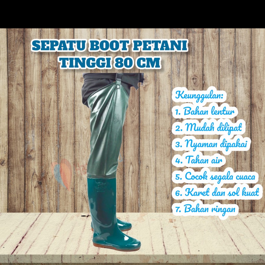 SEPATU BOOTS SAWAH PETANI NELAYAN RAWA CUCI MOBIL PANJANG 80CM
