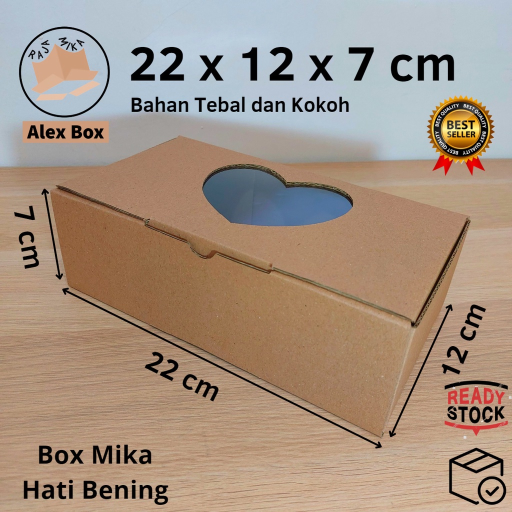 

Kardus Mika Hati / Love 22 x 12 x 7 cm... model diecut, untuk kue dll