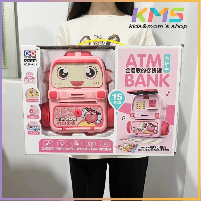 [2In1] Cod Celengan Cerdas Tas Sekolah Pintar ATM Anak Dengan Musik Dan Cerita Celengan Elektronik Hadiah Untuk Anak-Anak Kapasitas Besar