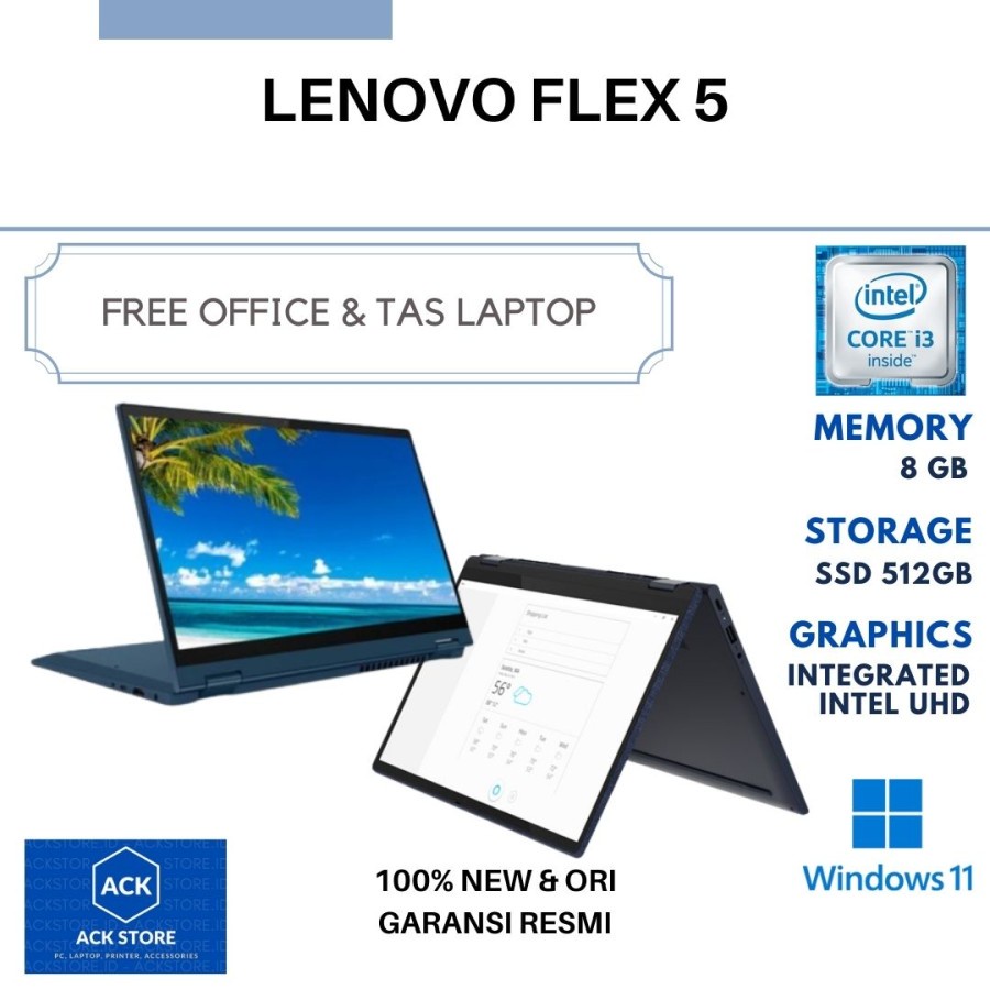 Lenovo Flex 5 V7ID V9ID I3-1115G4 8G SSD 512 W11 OHS