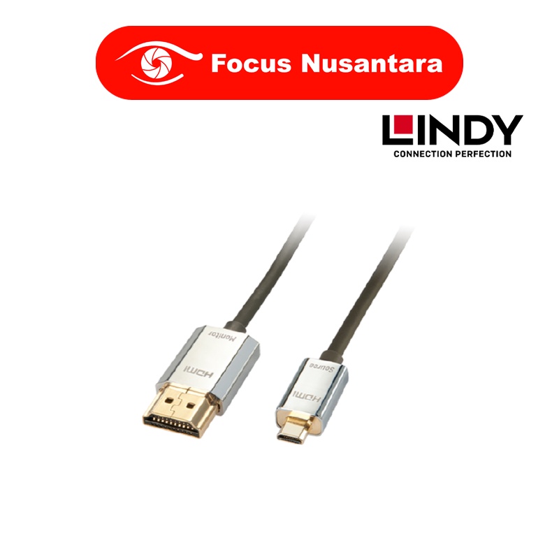 LINDY Cromo Slim HDMI High Speed A/D Cable 3M 41678