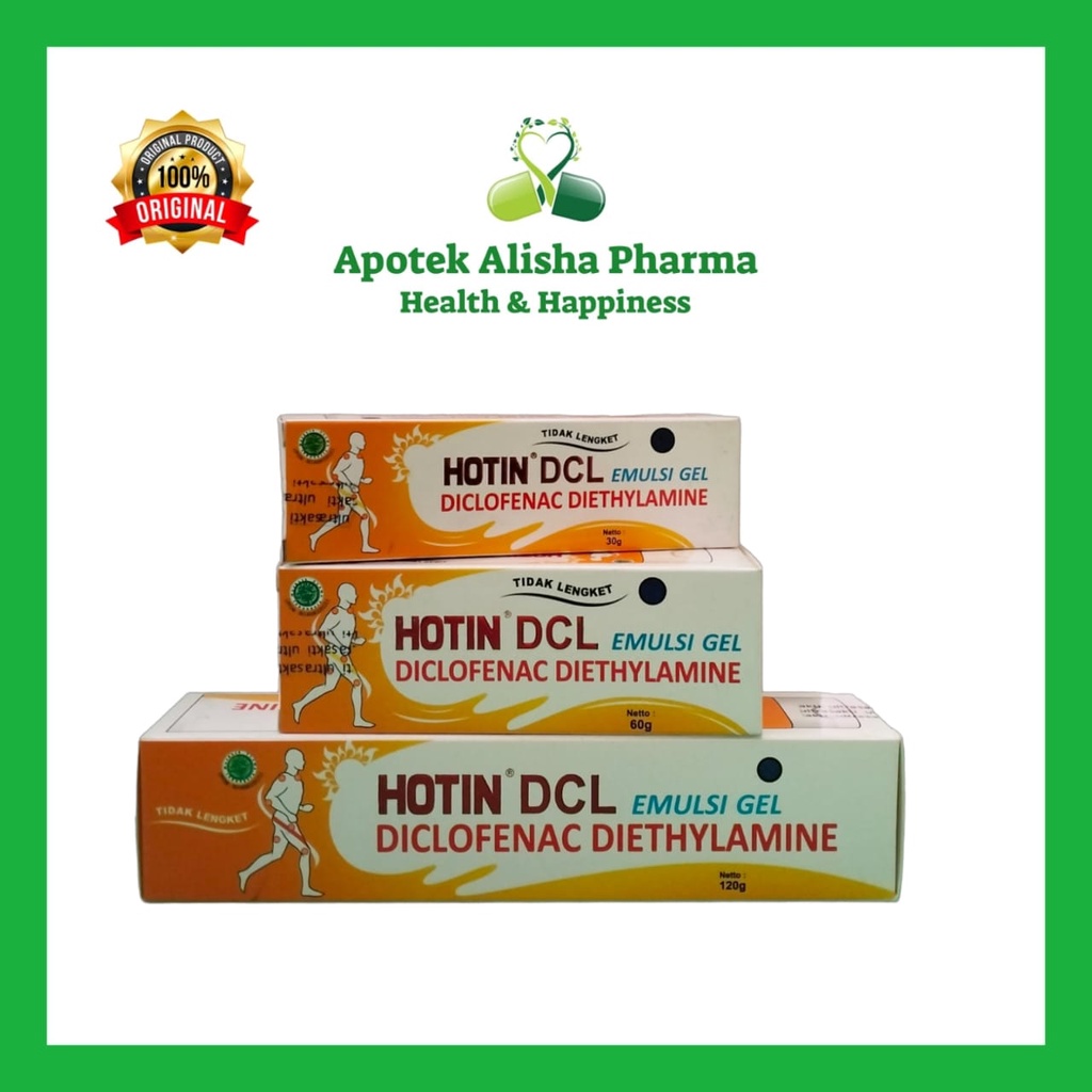 HOT IN DCL 30/60/120gr-Hotin DCL Krim Pereda Nyeri/Keseleo/Encok/Rematik/Hotin Krim DCL