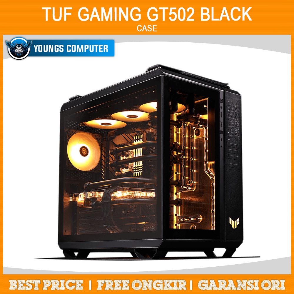 CASE ASUS TUF GAMING GT502 | BLACK / WHITE | CASING MID TOWER ATX