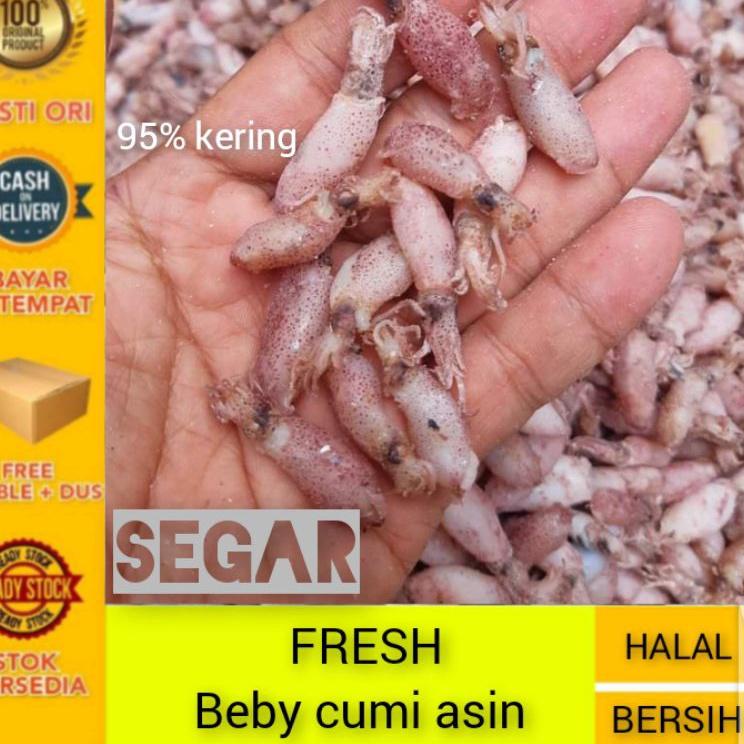 

❤[PROMO MURAH!!!]❤ Cumi beby 0,5cm - 2cm / Baby cumi asin 1kg/ Bahan sambal cumi