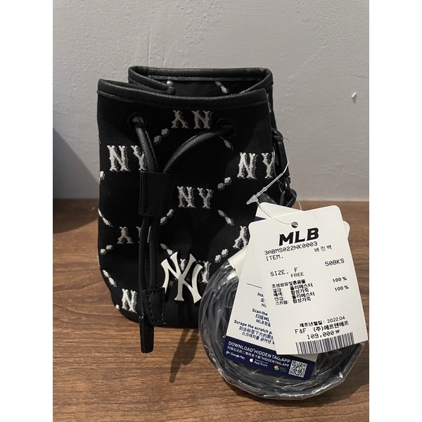 mlb monogram jacquard mini bucket black(sold)