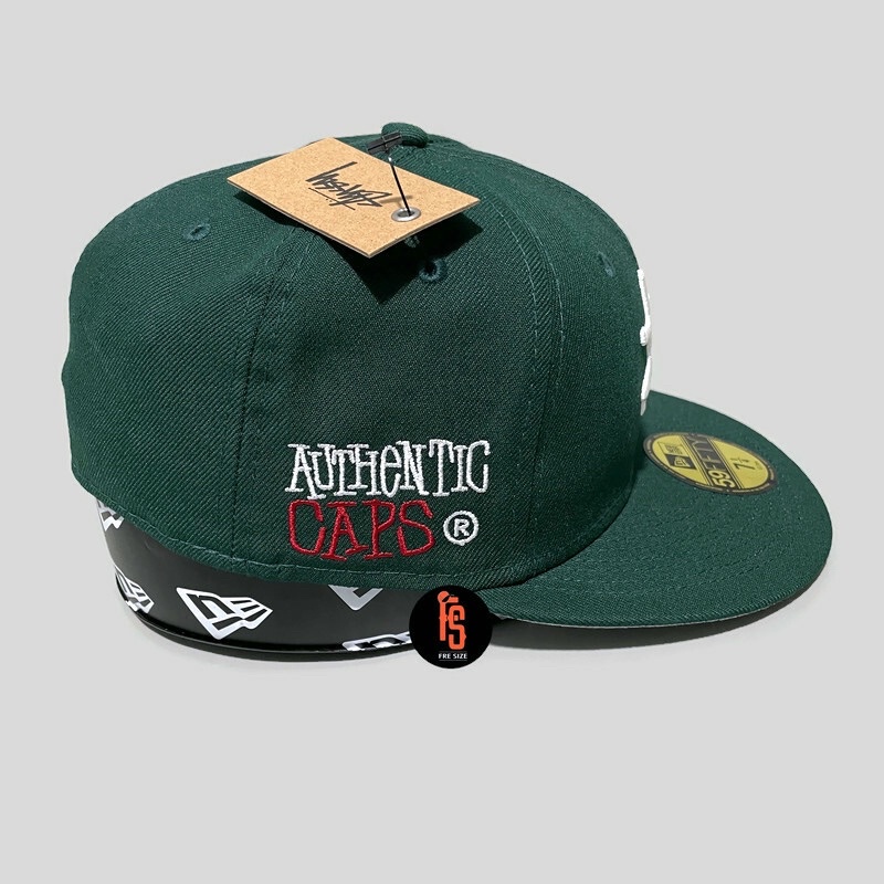 TOPI NEW ERA ORIGINAL 5950 AC STUSSY DARK GREEN