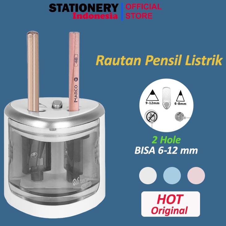 

Ready✼➜ RAUTAN PENSIL ELEKTRIK / ELECTRIC SHARPENER Rautan Serutan Electric Pencil Pensil Tenwin Otomatis Elektrik Automatic Electric Sharpener Dua Lubang - TENWIN 8004 88 ➜