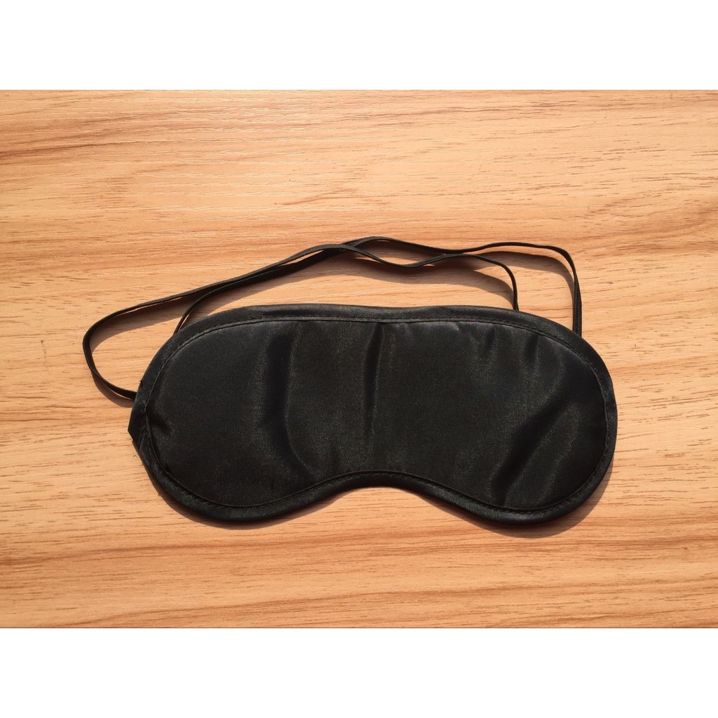 Penutup Mata Tidur Hitam Polos Dewasa Pria Wanita / Traveling eye mask Tutup Mata Kacamata Masker Tidur
