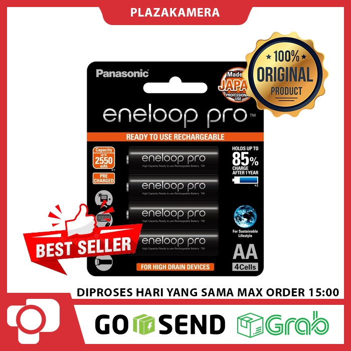 PANASONIC ENELOOP PRO AA 2550MAH BLACK ISI 4 BATERAI