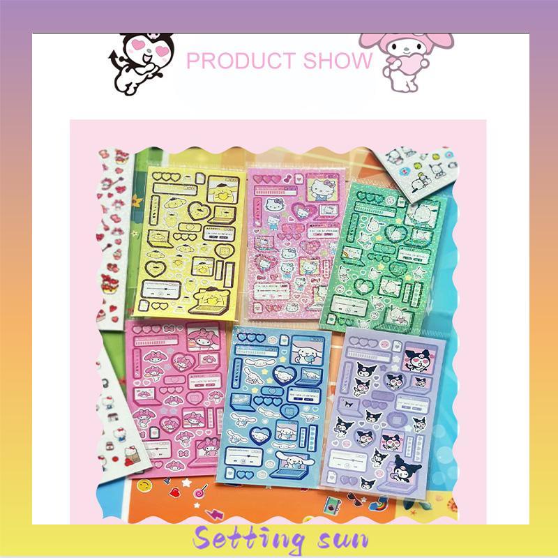 stiker sanrio lucu kuromi steve sparkling cinnamoroll stikers jurnal toploader deco material sticker TN