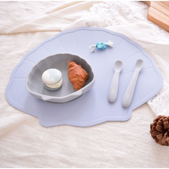 TGM Silicone Seashell Placemat - Tatakan Alas Silikon Makan Anak BLW Mpasi Tatakan Piring Makan Baby Bayi Balita Place Mat