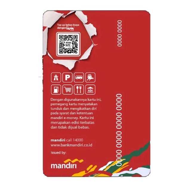 Mandiri eMONEY LIVIN Edisi NATAL CHRISTMAS Potrait ORI /Like Tapcash Flazz eToll or Brizzi