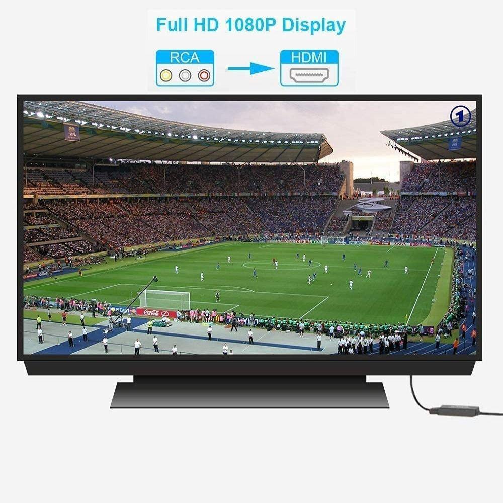 Konverter RCA Ke HDMI Atas Kamera DVD 1080P AV Adapter CVBS Composite