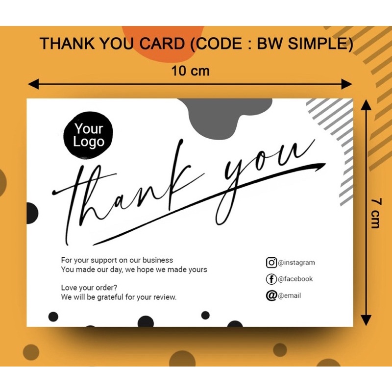 

THANK YOU CARD CUSTOM