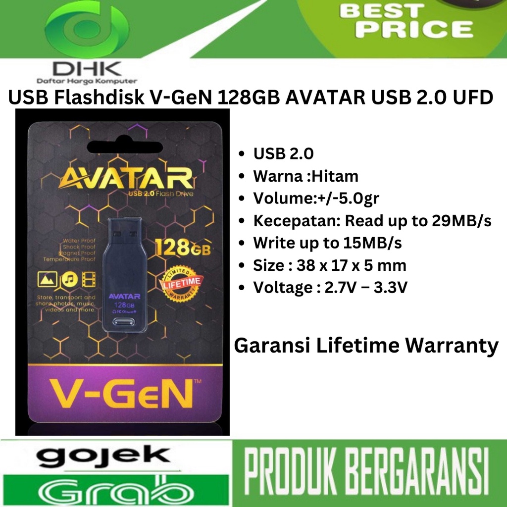 USB Flashdisk V-GeN 128GB AVATAR USB 2.0 UFD